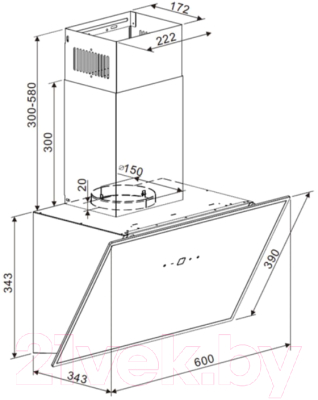 Вытяжка наклонная Maunfeld Astro 60