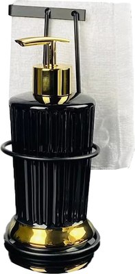 Дозатор моющего средства с губкой Lenardi И салфеткой на подставке 146-024 - фото