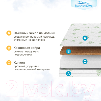 Матрас Seven Dreams Hollcon-cocos 415173