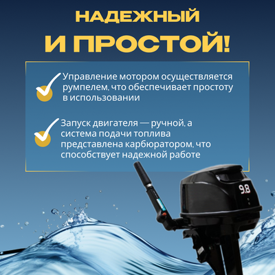 Мотор лодочный BarrakuDA HD9.8FHS