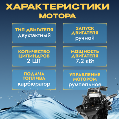 Мотор лодочный BarrakuDA HD9.8FHS