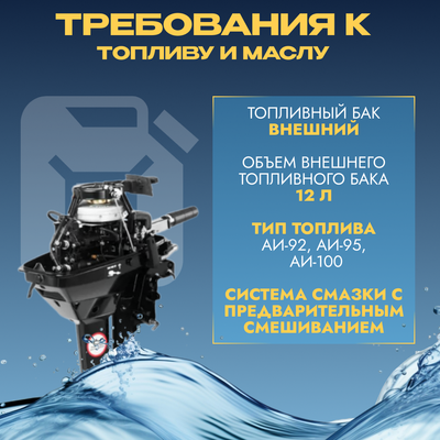 Мотор лодочный BarrakuDA HD9.8FHS