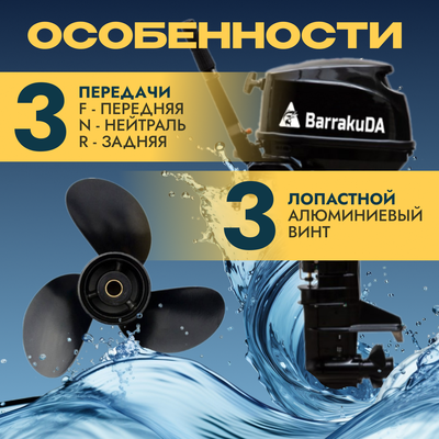Мотор лодочный BarrakuDA HD9.8FHS
