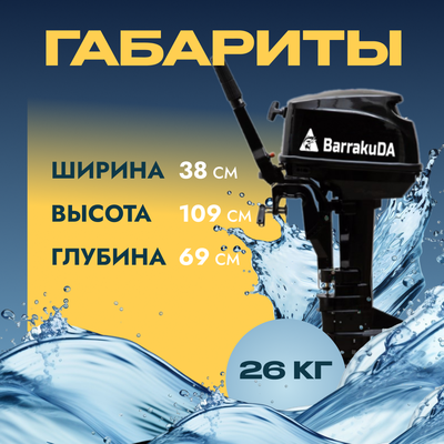 Мотор лодочный BarrakuDA HD9.8FHS