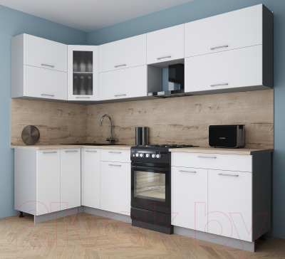 Кухонный гарнитур Интерлиния Мила Gloss 50-12x27
