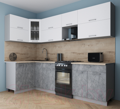 Кухонный гарнитур Интерлиния Мила Gloss 50-12x27