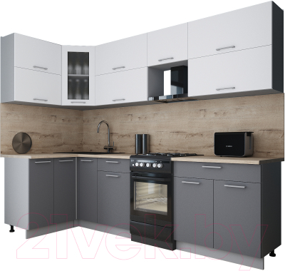 Кухонный гарнитур Интерлиния Мила Gloss 50-12x27 - фото