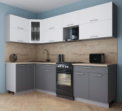 Кухонный гарнитур Интерлиния Мила Gloss 50-12x27