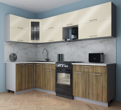 Кухонный гарнитур Интерлиния Мила Gloss 50-12x27