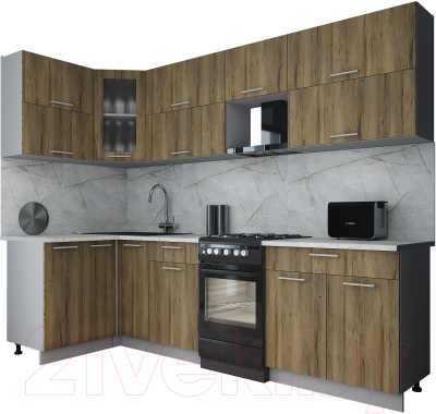 Кухонный гарнитур Интерлиния Мила Gloss 50-12x27 - фото