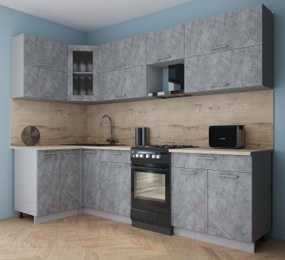 Кухонный гарнитур Интерлиния Мила Gloss 50-12x27