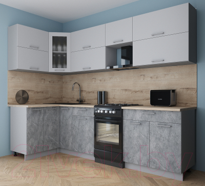 Кухонный гарнитур Интерлиния Мила Gloss 50-12x27