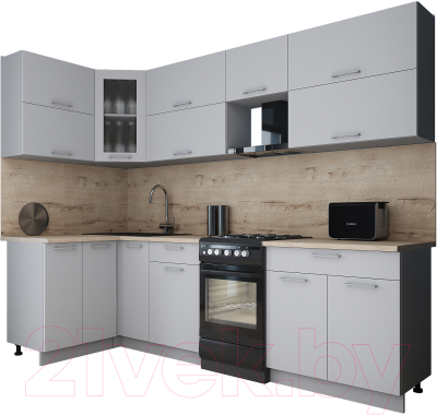 Кухонный гарнитур Интерлиния Мила Gloss 50-12x27 - фото