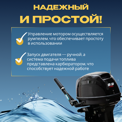 Мотор лодочный BarrakuDA HD9.9FHS PRO