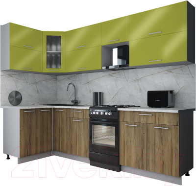 Кухонный гарнитур Интерлиния Мила Gloss 50-12x27 - фото