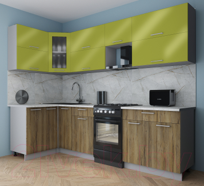 Кухонный гарнитур Интерлиния Мила Gloss 50-12x27