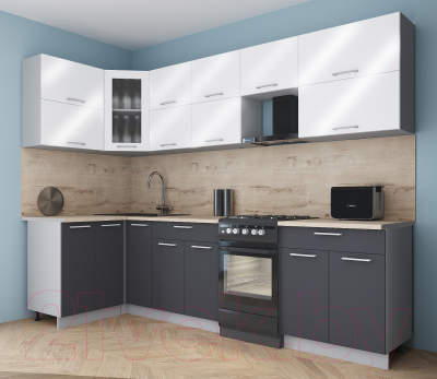 Кухонный гарнитур Интерлиния Мила Gloss 50-12x28