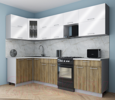 Кухонный гарнитур Интерлиния Мила Gloss 50-12x28