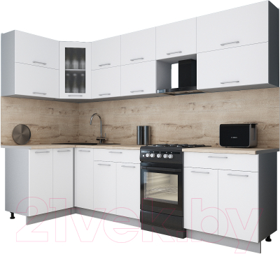 Кухонный гарнитур Интерлиния Мила Gloss 50-12x28 - фото