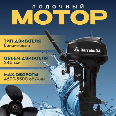 Мотор лодочный BarrakuDA HD9.9FHS - фото