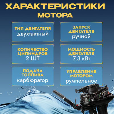 Мотор лодочный BarrakuDA HD9.9FHS