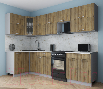 Кухонный гарнитур Интерлиния Мила Gloss 50-12x28