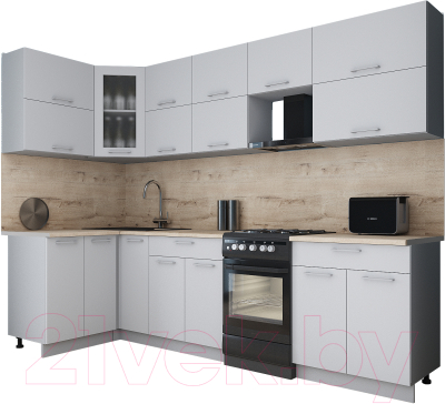 Кухонный гарнитур Интерлиния Мила Gloss 50-12x28 - фото