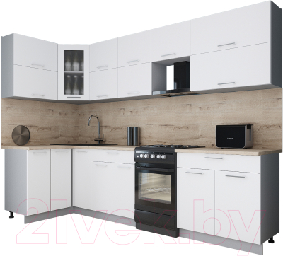 Кухонный гарнитур Интерлиния Мила Gloss 50-12x29 - фото