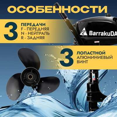 Мотор лодочный BarrakuDA HD5FHS
