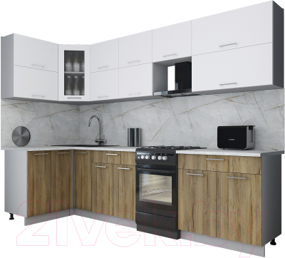 Кухонный гарнитур Интерлиния Мила Gloss 50-12x29 - фото