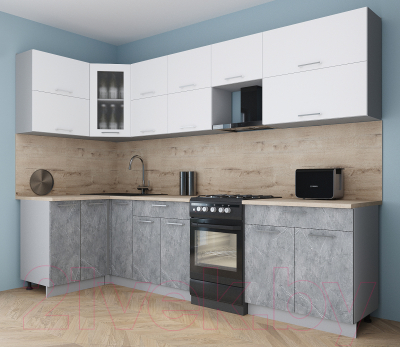 Кухонный гарнитур Интерлиния Мила Gloss 50-12x29