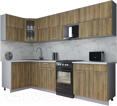 Кухонный гарнитур Интерлиния Мила Gloss 50-12x29 - фото