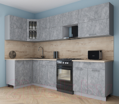 Кухонный гарнитур Интерлиния Мила Gloss 50-12x29