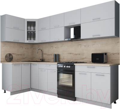 Кухонный гарнитур Интерлиния Мила Gloss 50-12x29 - фото