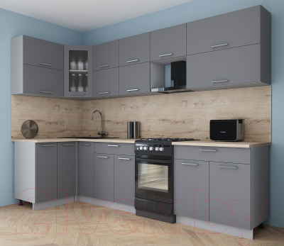 Кухонный гарнитур Интерлиния Мила Gloss 50-12x29