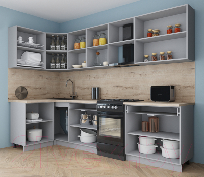 Кухонный гарнитур Интерлиния Мила Gloss 50-12x29