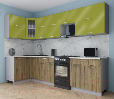 Кухонный гарнитур Интерлиния Мила Gloss 50-12x29