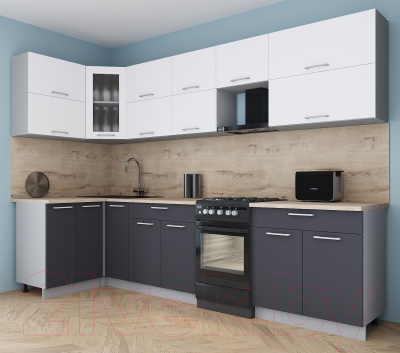 Кухонный гарнитур Интерлиния Мила Gloss 50-12x30