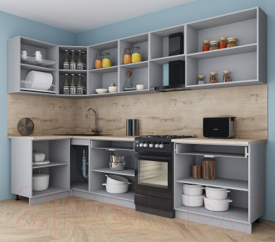 Кухонный гарнитур Интерлиния Мила Gloss 50-12x30