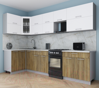 Кухонный гарнитур Интерлиния Мила Gloss 50-12x30