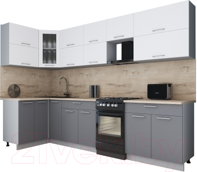 Кухонный гарнитур Интерлиния Мила Gloss 50-12x30 - фото