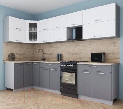 Кухонный гарнитур Интерлиния Мила Gloss 50-12x30