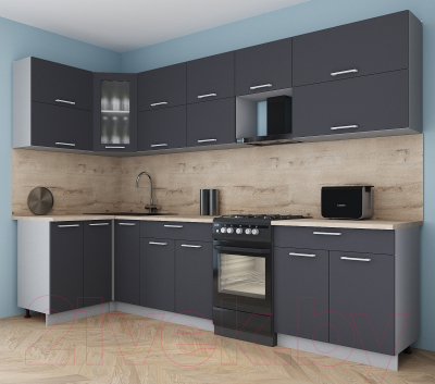 Кухонный гарнитур Интерлиния Мила Gloss 50-12x30