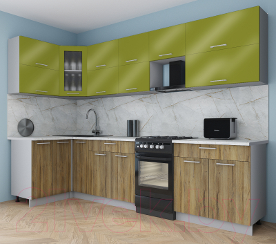 Кухонный гарнитур Интерлиния Мила Gloss 50-12x30