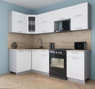 Кухонный гарнитур Интерлиния Мила Gloss 60-12x25