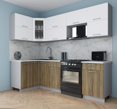 Кухонный гарнитур Интерлиния Мила Gloss 60-12x25