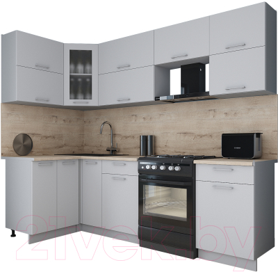 Кухонный гарнитур Интерлиния Мила Gloss 60-12x25 - фото