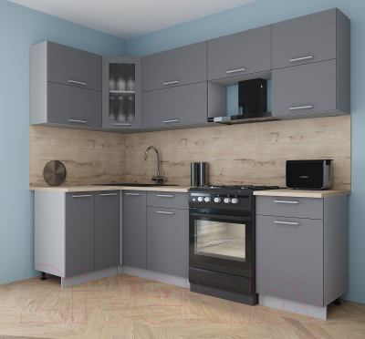 Кухонный гарнитур Интерлиния Мила Gloss 60-12x25