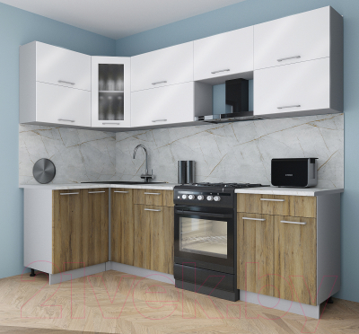 Кухонный гарнитур Интерлиния Мила Gloss 60-12x26