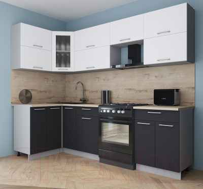 Кухонный гарнитур Интерлиния Мила Gloss 60-12x26